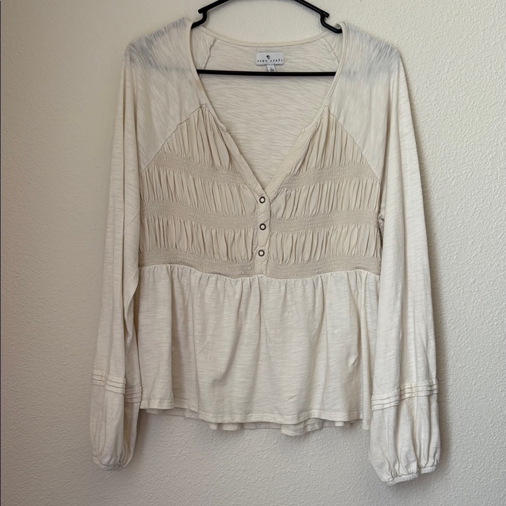 True Craft Peplum Long Sleeve